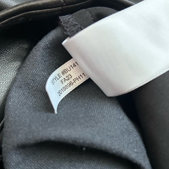 J. Crew Kate Straight Leg Pants in Faux Leather Black Sz 14 - Picture 10 of 10